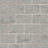 Marbled Bricks Wallpaper - Dark Grey - by Albany. Click for more details and a description.