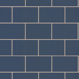 Metro Tile Wallpaper - Navy - by Albany. Click for more details and a description.