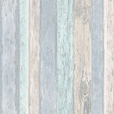 Beach Hut Wallpaper - Blue - by Albany. Click for more details and a description.