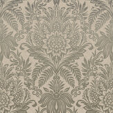 Signature Damask Wallpaper - Beige - by Albany