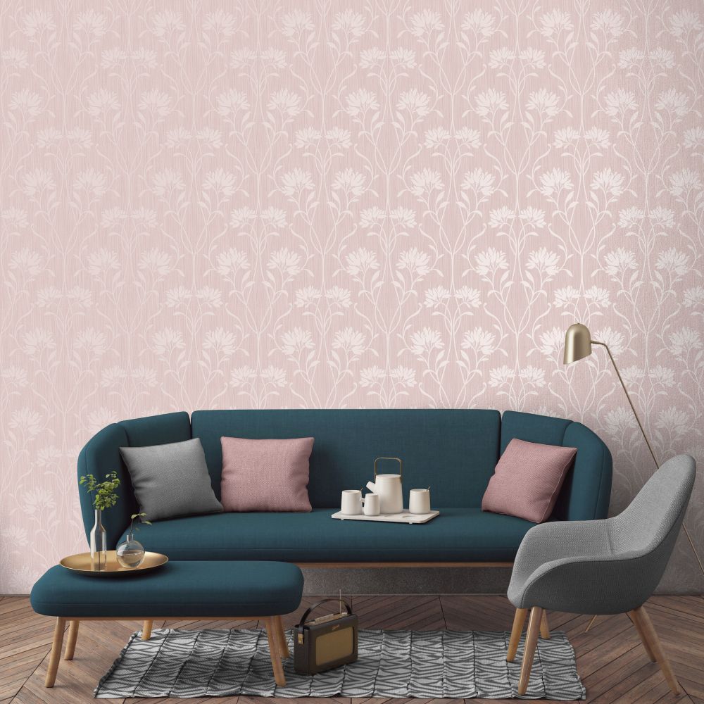 Florence Floral Wallpaper - Pink - by Albany