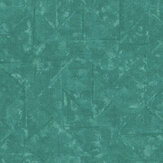 Distressed Geometric Wallpaper - Teal Blue - by Galerie. Click for more details and a description.