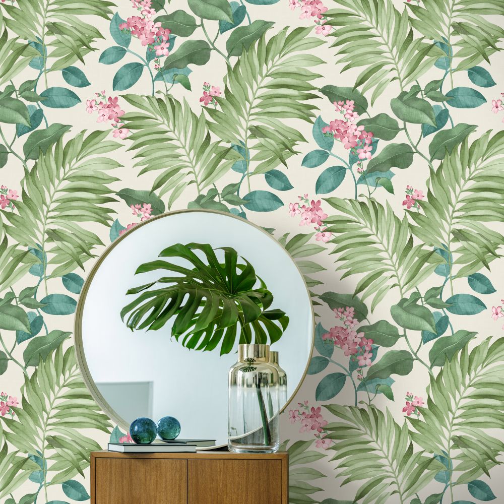 Eden Tropical Wallpaper - Green - by Albany