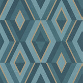 Shard Geo Wallpaper - Teal - by Albany. Click for more details and a description.