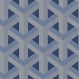 Glistening Trident Wallpaper - Navy - by Albany. Click for more details and a description.