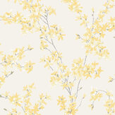 Forsythia Wallpaper - Sunshine - by Laura Ashley. Click for more details and a description.