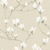 Magnolia Grove Wallpaper - Natural - by Laura Ashley. Click for more details and a description.