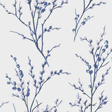 Pussy Willow Wallpaper - Off White / MIdnight - by Laura Ashley. Click for more details and a description.