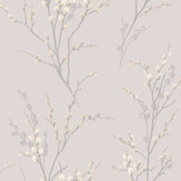 Pussy Willow Wallpaper - Dove Grey - by Laura Ashley. Click for more details and a description.