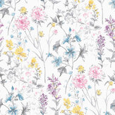 Wild Meadow Wallpaper - Multi-coloured - by Laura Ashley. Click for more details and a description.