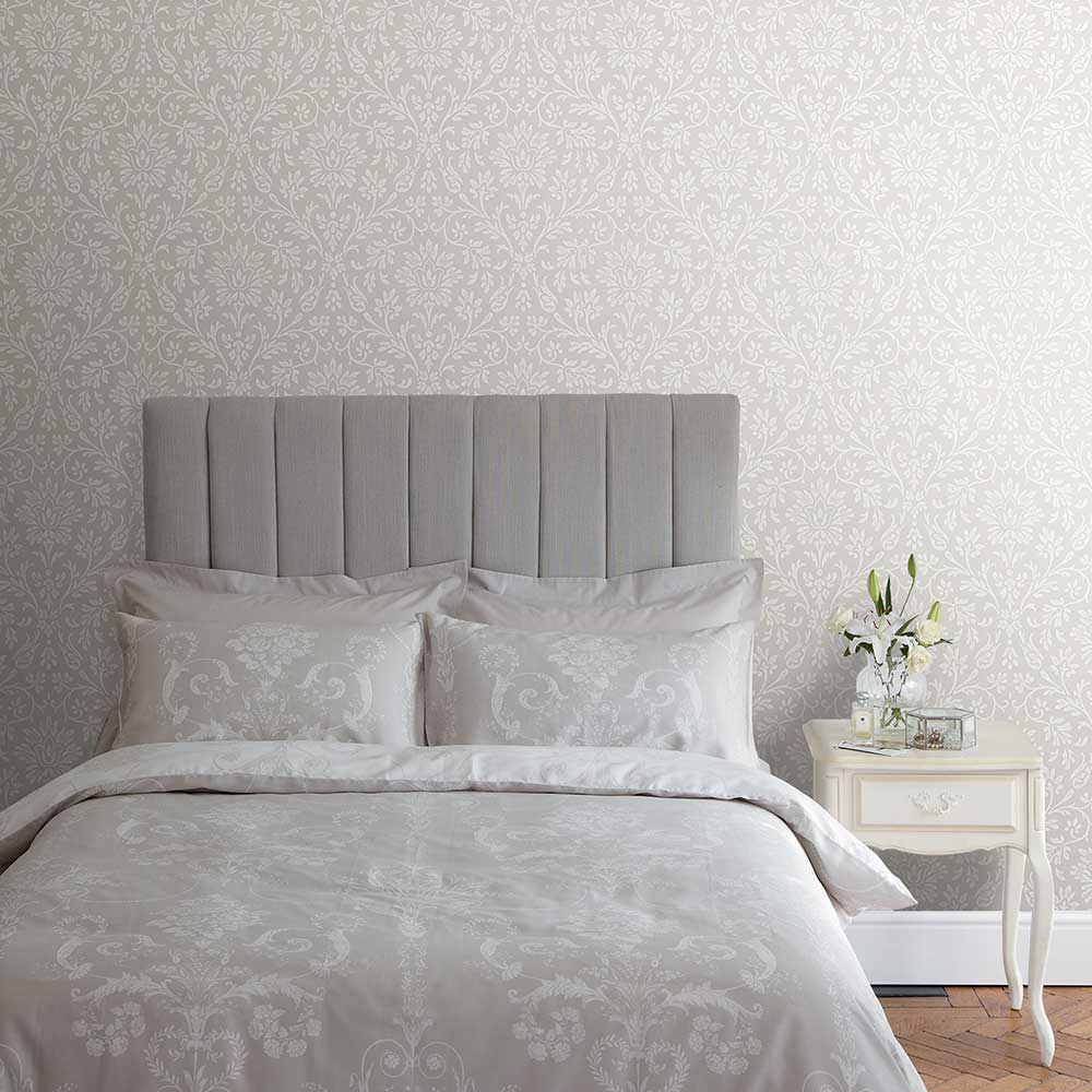 Annecy Wallpaper - Dove Grey - by Laura Ashley