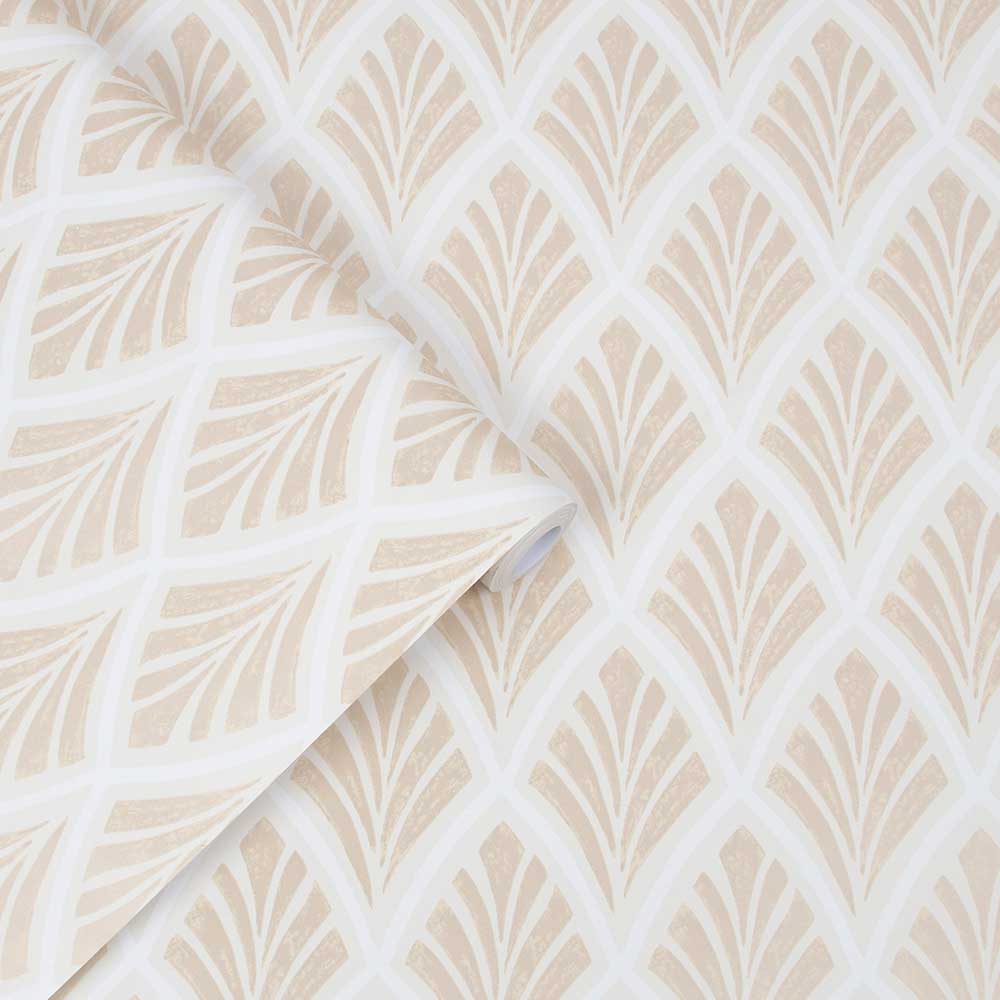 Florin Wallpaper - Gold - by Laura Ashley