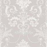 Josette Wallpaper - White / Dove Grey - by Laura Ashley. Click for more details and a description.