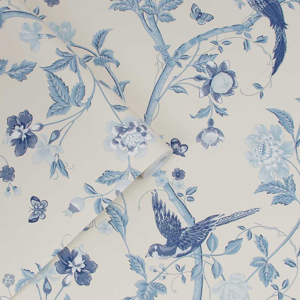 Summer Palace Wallpaper - Royal Blue  - by Laura Ashley
