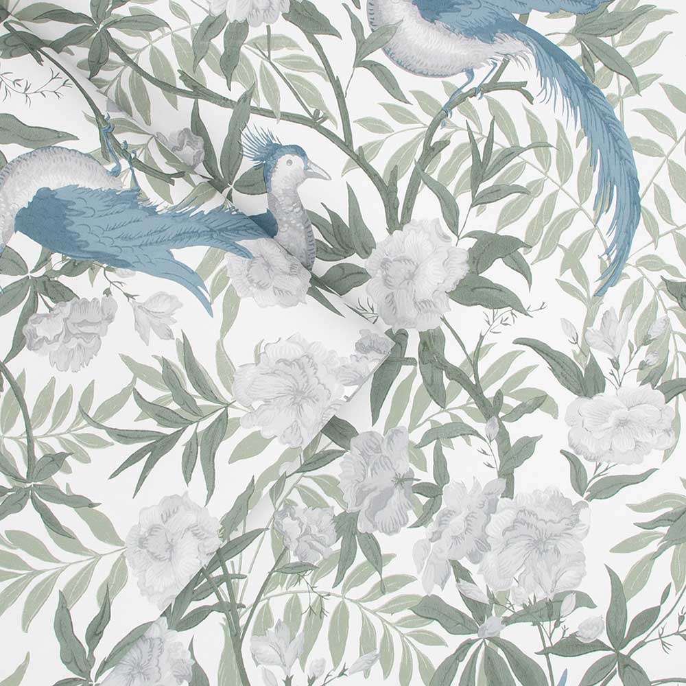 Osterley Wallpaper - Sage - by Laura Ashley