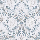 Parterre Wallpaper - Off White / Seaspray - by Laura Ashley. Click for more details and a description.