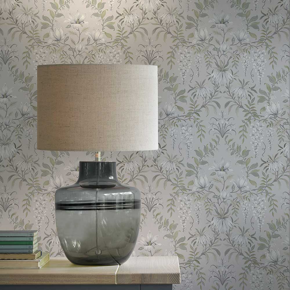 Parterre Wallpaper - Sage - by Laura Ashley