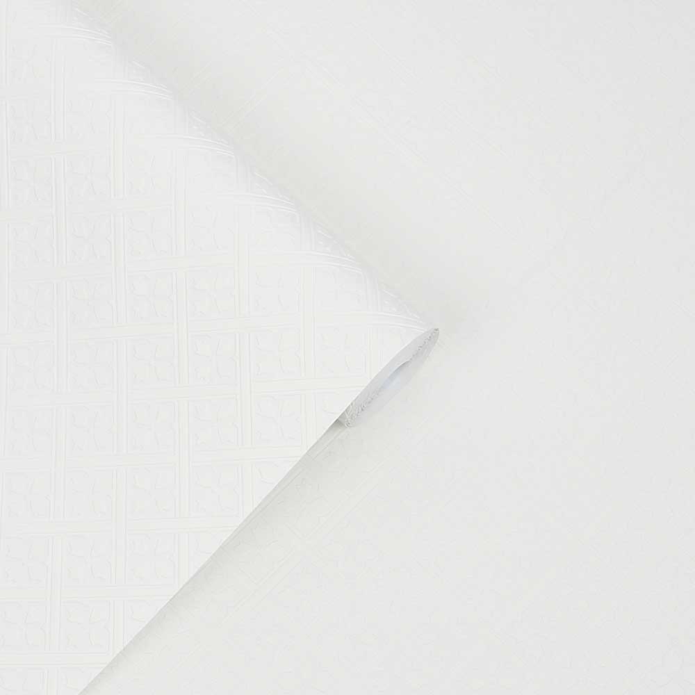 Mr Jones Wallpaper - Paintable White - by Laura Ashley