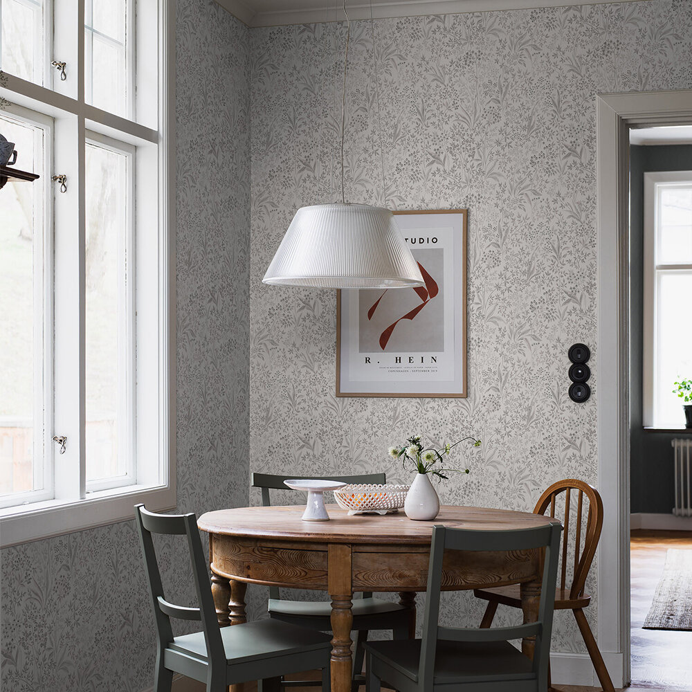 Nocturne Wallpaper - Grey - by Boråstapeter