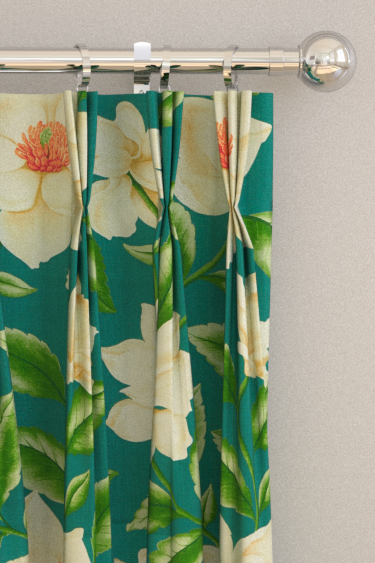 Grandiflora Curtains - Emerald - by Sanderson. Click for more details and a description.