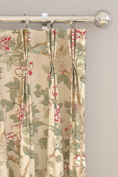Caverley Curtains - Rose/Pewter - by Sanderson. Click for more details and a description.