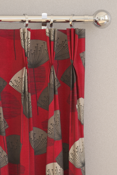 Dandelion Clocks Curtains - Red - by Sanderson. Click for more details and a description.