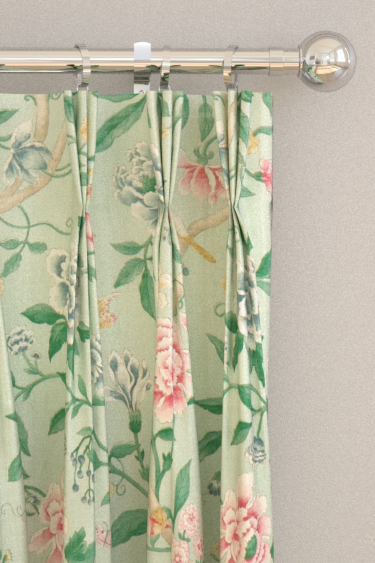 Porcelain Garden Curtains - Rose/Duck egg - by Sanderson. Click for more details and a description.