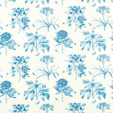 Tissu Etchings & Roses - Bleu - Sanderson. Cliquez pour en savoir plus et lire la description.