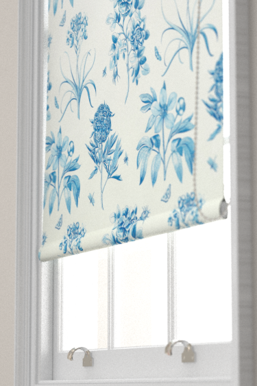 Etchings & Roses Blind - Blue - by Sanderson. Click for more details and a description.
