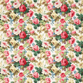 Sanderson Rayures Roses Chiffon Tissu Par mètre x 121 cm W rideau artisanat matériel 