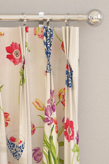 Painters Garden Curtains - Violet/Crimson - by Sanderson. Click for more details and a description.
