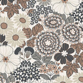 Anita Wallpaper - Brown/ Black - by Boråstapeter. Click for more details and a description.