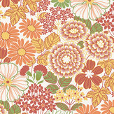 Anita  Wallpaper - Orange - by Boråstapeter. Click for more details and a description.