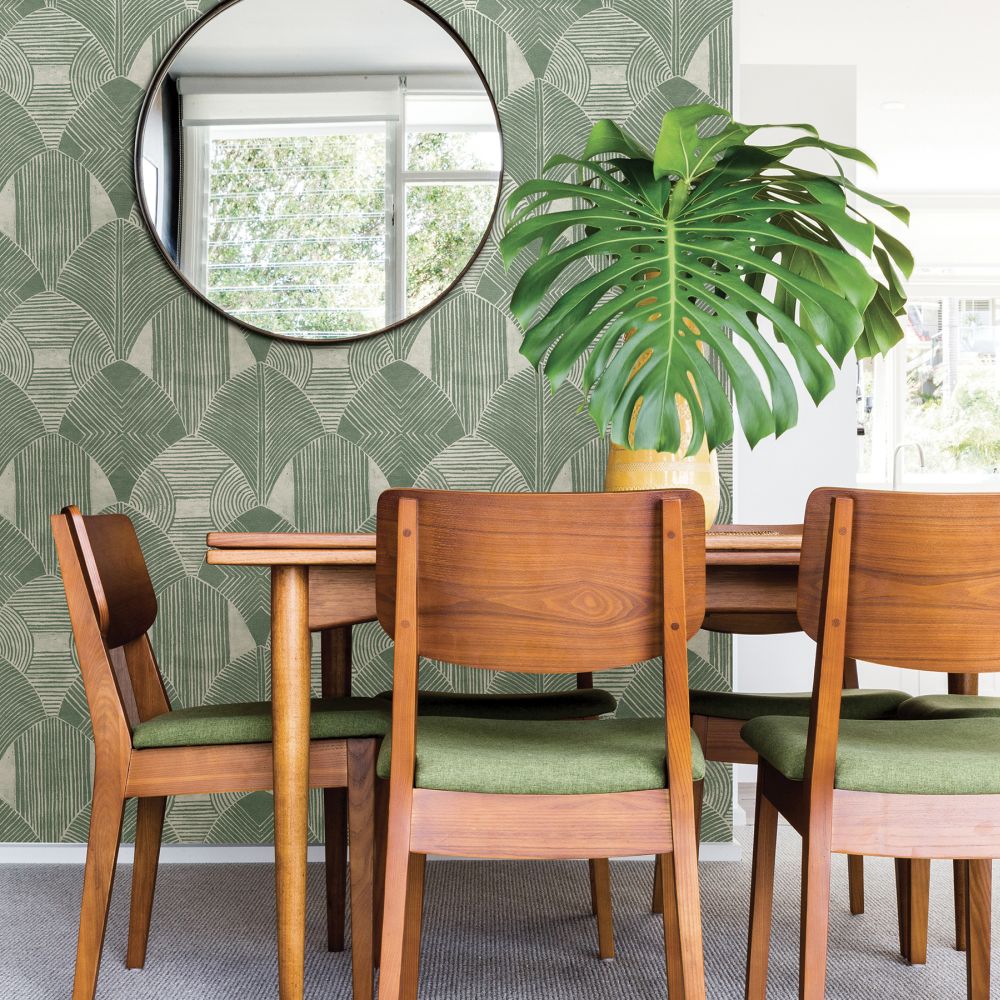 Westport Wallpaper - Green - by Scott Living