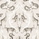 Menagerie Wallpaper - Beige - by Galerie. Click for more details and a description.