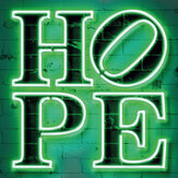 Neon Tube Hope Mural - Green - by Anaglypta. Click for more details and a description.