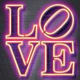 Neon Tube Love Mural - Pink - by Anaglypta. Click for more details and a description.