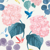 Hydrangeas & Hummingbird Wallpaper - Multi - by Stil Haven. Click for more details and a description.