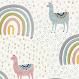 Llamas & Rainbows Wallpaper - Multi - by Stil Haven. Click for more details and a description.