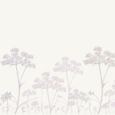 Cow Parsley Stripe Wallpaper - Dusky Lilac - by Stil Haven. Click for more details and a description.