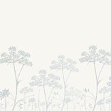 Cow Parsley Stripe Wallpaper - Mineral - by Stil Haven. Click for more details and a description.
