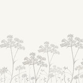 Cow Parsley Stripe Wallpaper - Smoke - by Stil Haven. Click for more details and a description.