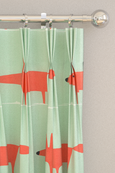 Mr Fox  Curtains - Sage/ Poppy - by Scion. Click for more details and a description.