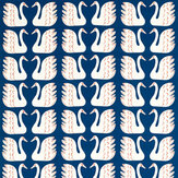 Swim Swam Swan  Fabric - Denim - by Scion. Click for more details and a description.