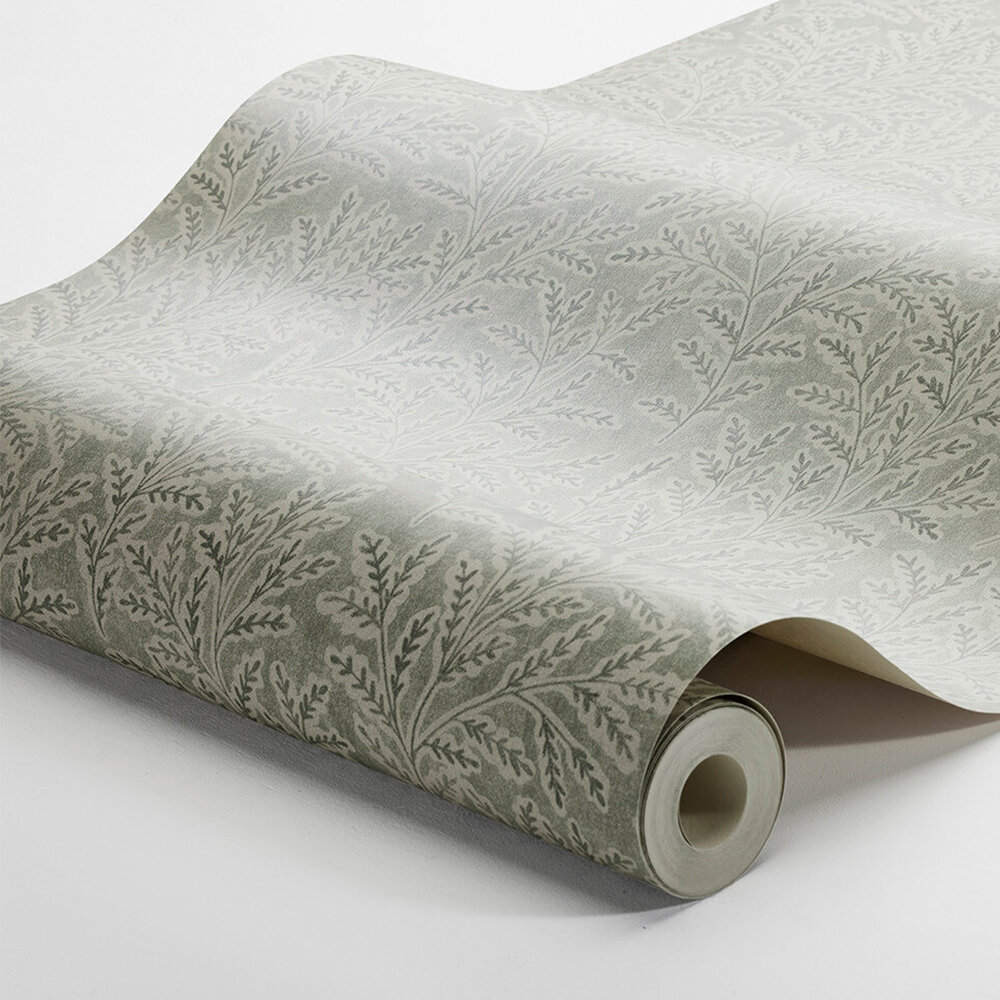 Molly´s Meadow Wallpaper - Muted Green - by Boråstapeter
