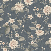 Laura´s Cottage Wallpaper - Dark Blue - by Boråstapeter. Click for more details and a description.