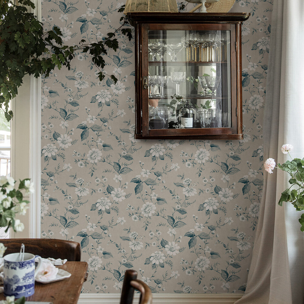 Laura´s Cottage Wallpaper - Parchment - by Boråstapeter