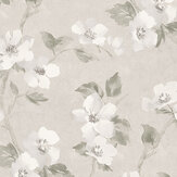  Helen´s Flower Wallpaper - Grey-Beige - by Boråstapeter. Click for more details and a description.