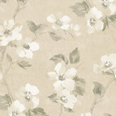 Helen´s Flower Wallpaper - Warm Yellow - by Boråstapeter. Click for more details and a description.