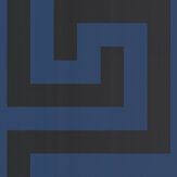 Large Greek Key Wallpaper - Blue - by Versace. Click for more details and a description.